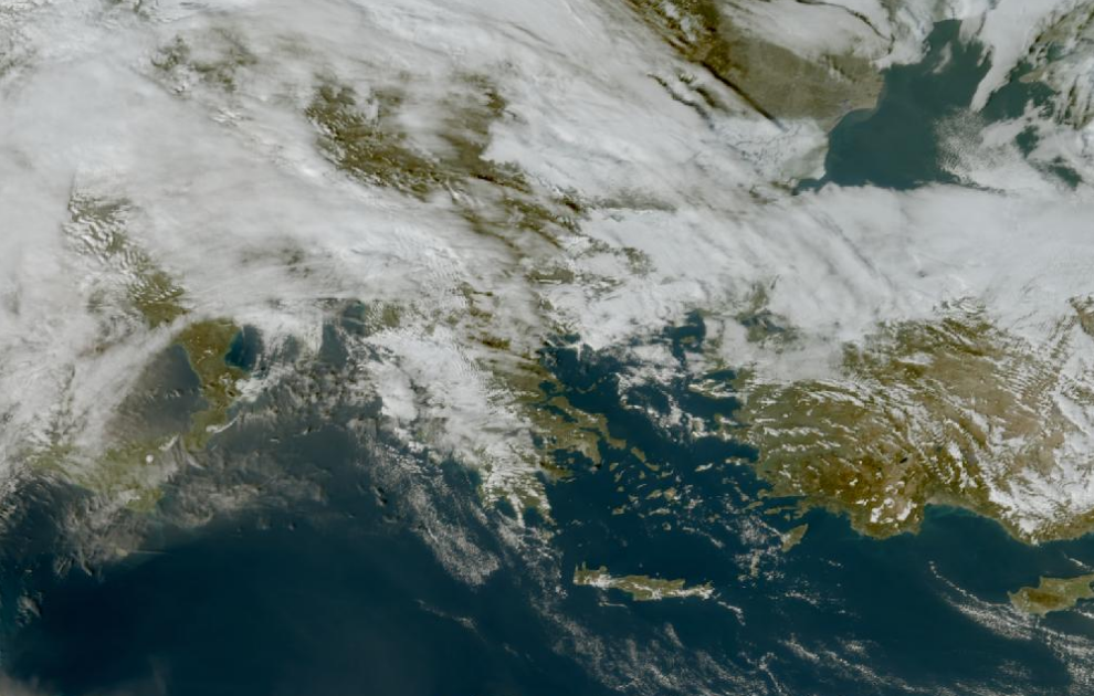 Τελευταία δορυφορική εικόνα νεφοκάλυψης