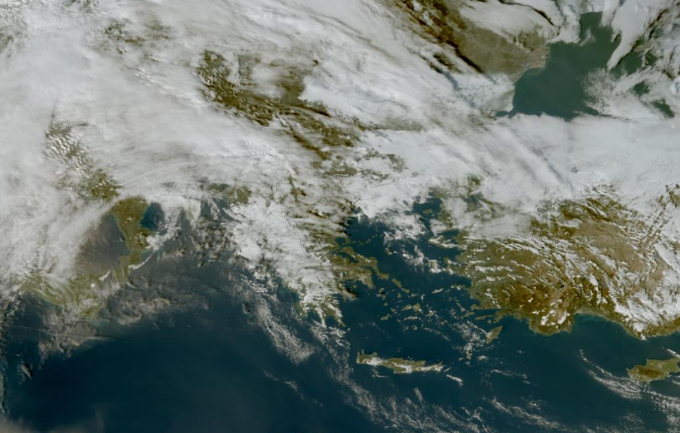 Τελευταία δορυφορική εικόνα νεφοκάλυψης