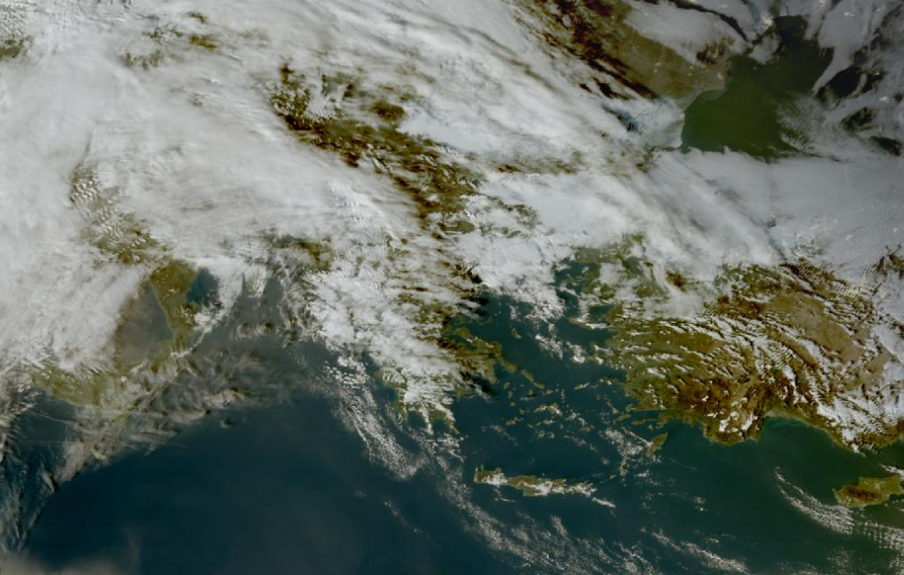 Τελευταία δορυφορική εικόνα νεφοκάλυψης