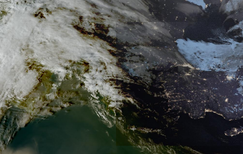 Τελευταία δορυφορική εικόνα νεφοκάλυψης