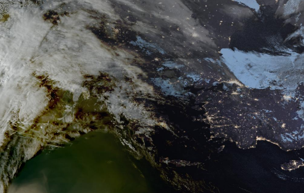 Τελευταία δορυφορική εικόνα νεφοκάλυψης