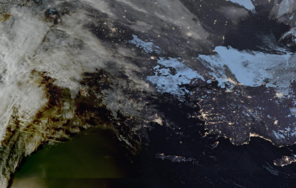 Τελευταία δορυφορική εικόνα νεφοκάλυψης