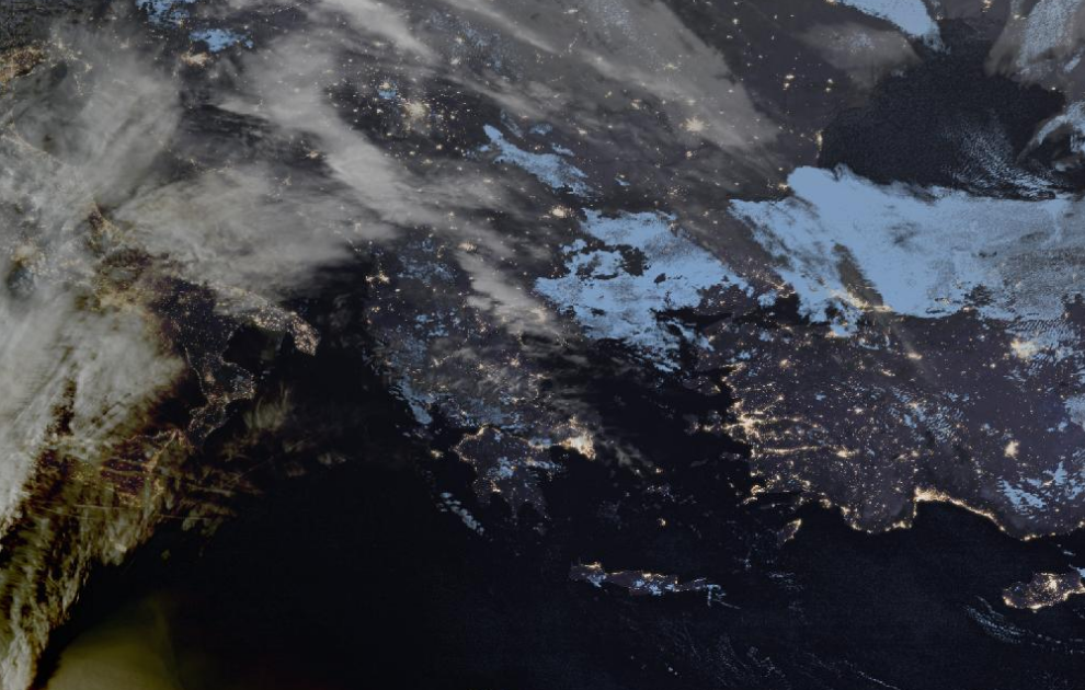 Τελευταία δορυφορική εικόνα νεφοκάλυψης