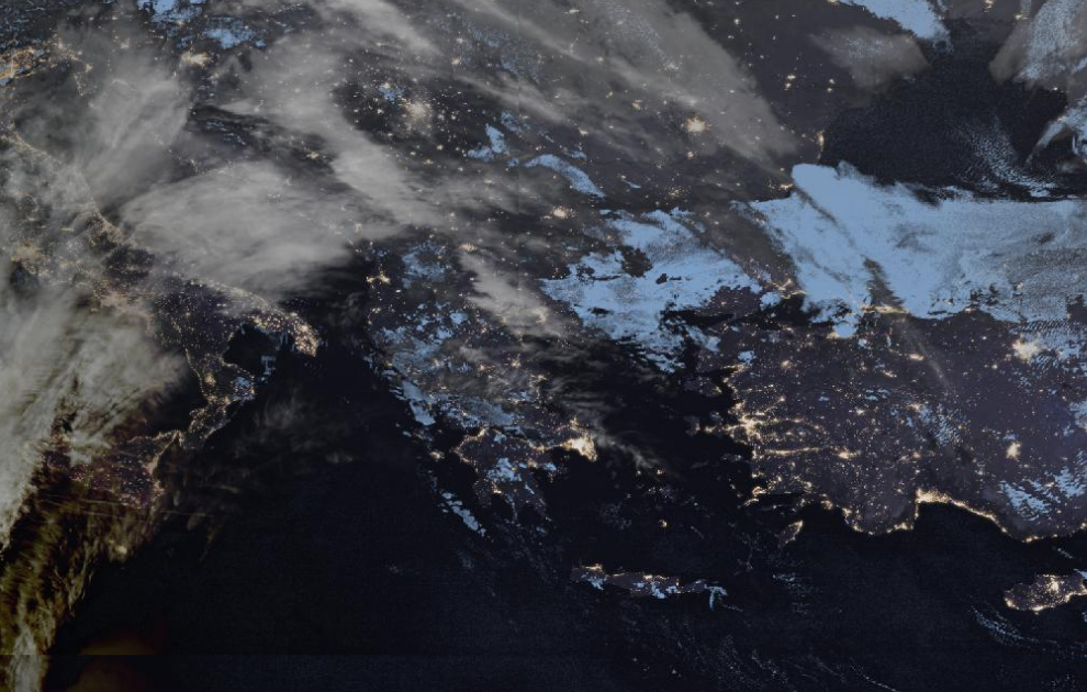 Τελευταία δορυφορική εικόνα νεφοκάλυψης