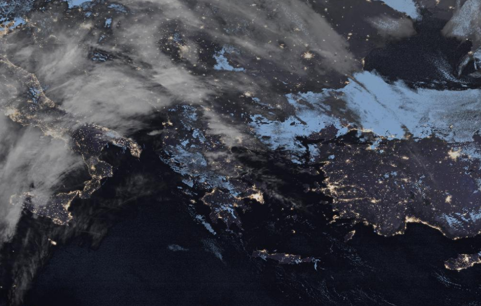 Τελευταία δορυφορική εικόνα νεφοκάλυψης