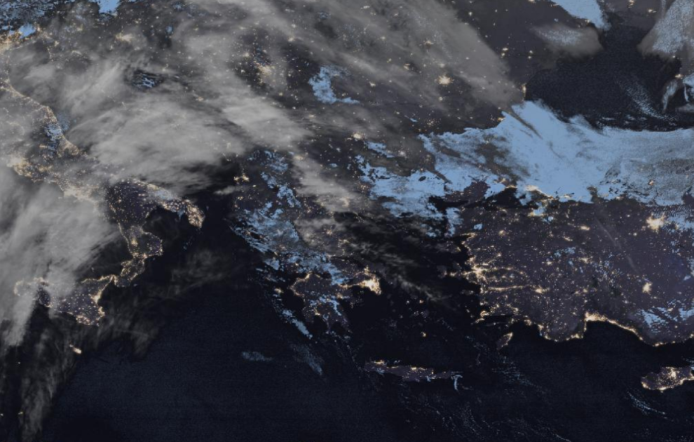 Τελευταία δορυφορική εικόνα νεφοκάλυψης