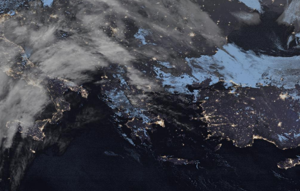 Τελευταία δορυφορική εικόνα νεφοκάλυψης