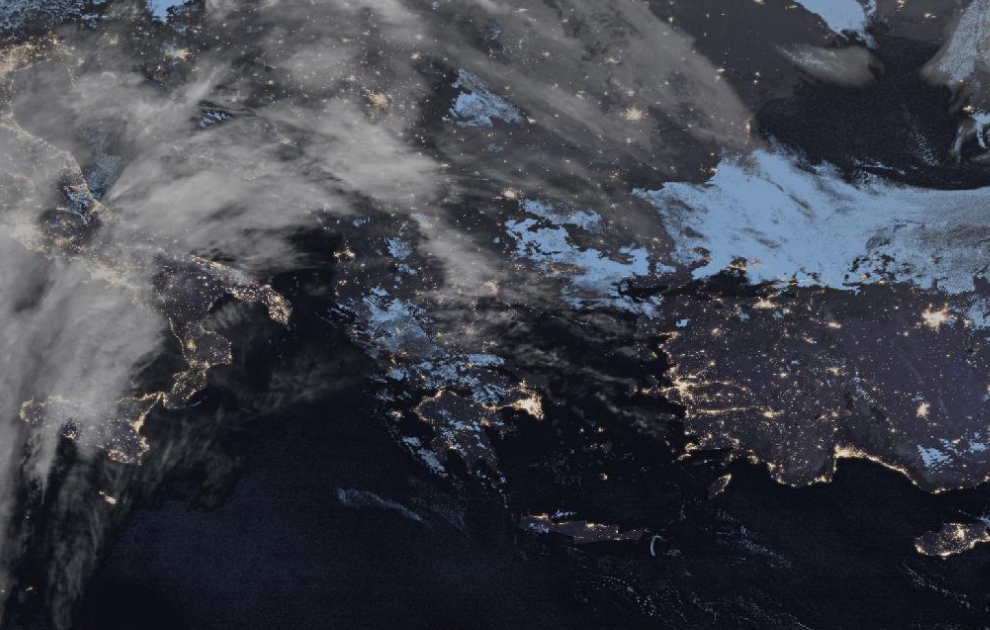 Τελευταία δορυφορική εικόνα νεφοκάλυψης