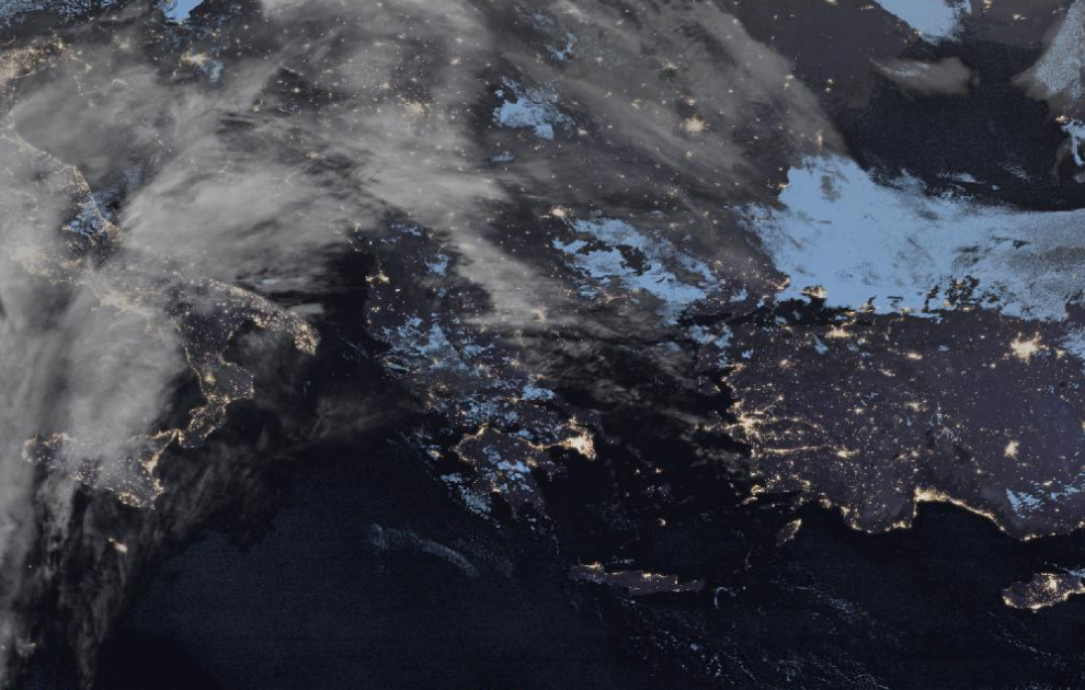 Τελευταία δορυφορική εικόνα νεφοκάλυψης