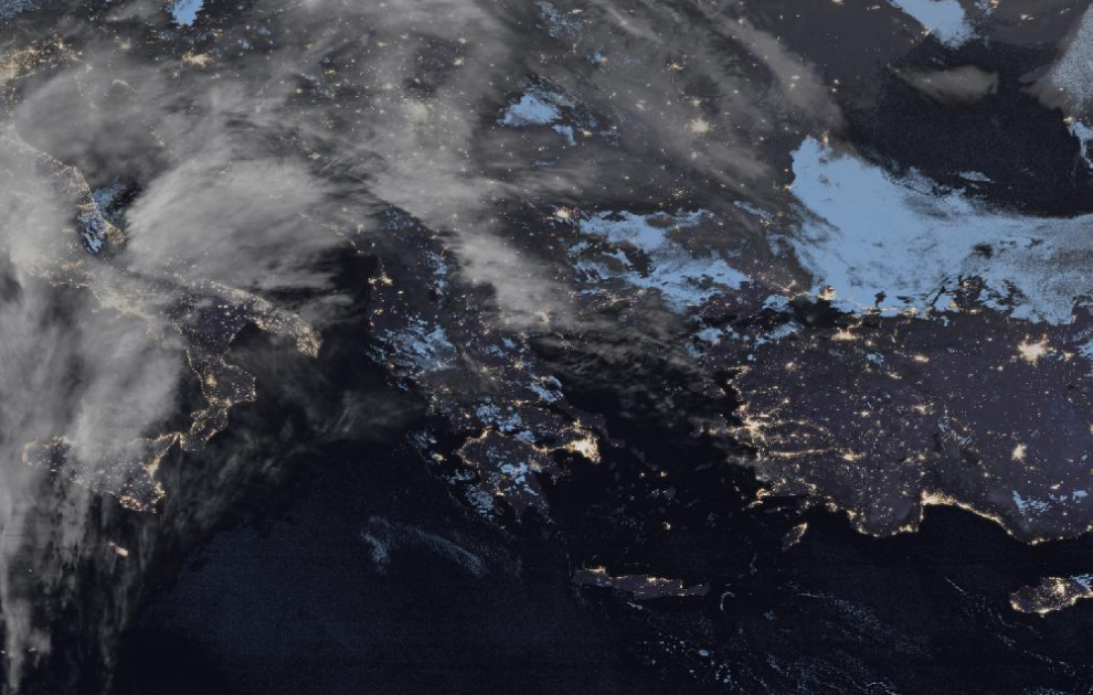 Τελευταία δορυφορική εικόνα νεφοκάλυψης