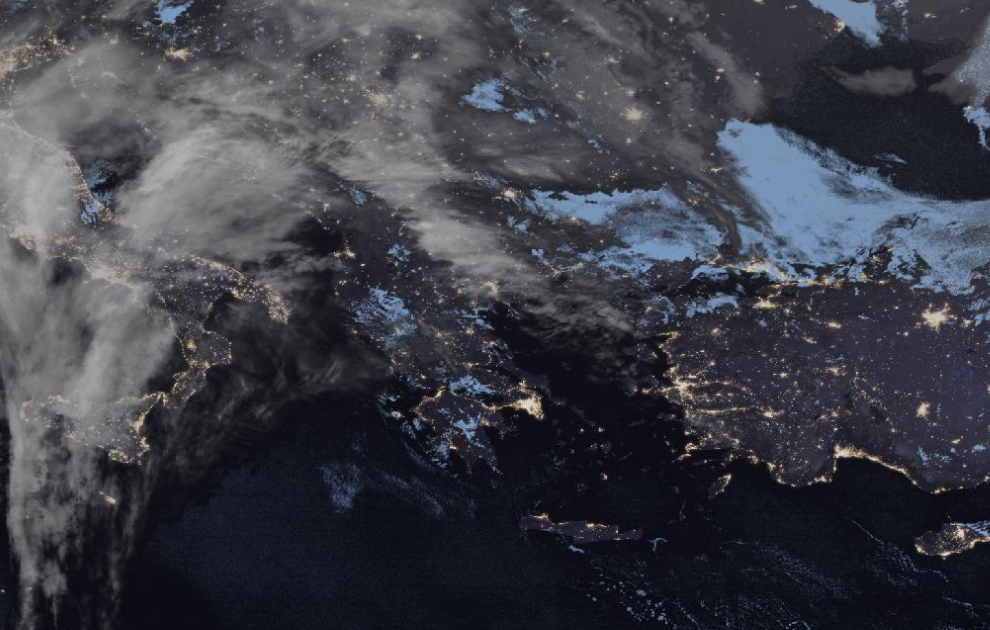 Τελευταία δορυφορική εικόνα νεφοκάλυψης