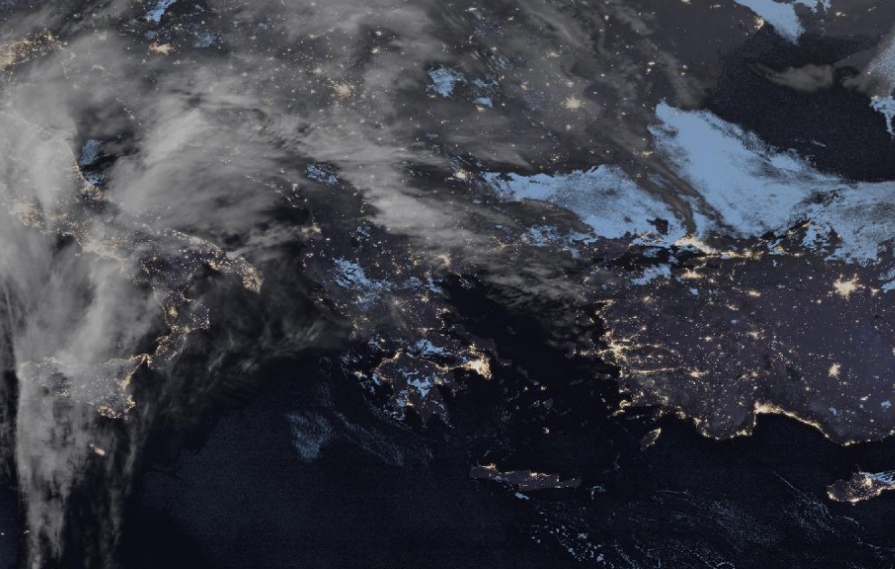 Τελευταία δορυφορική εικόνα νεφοκάλυψης