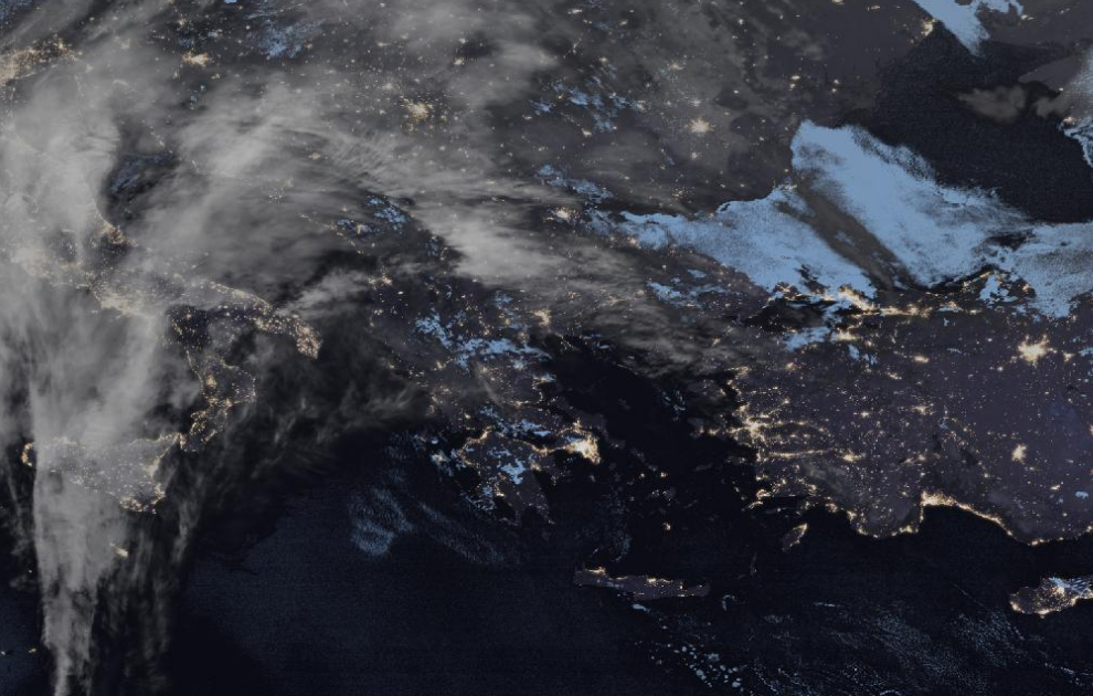 Τελευταία δορυφορική εικόνα νεφοκάλυψης