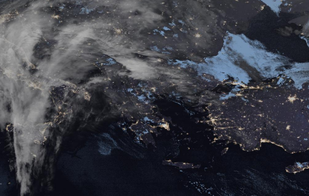 Τελευταία δορυφορική εικόνα νεφοκάλυψης