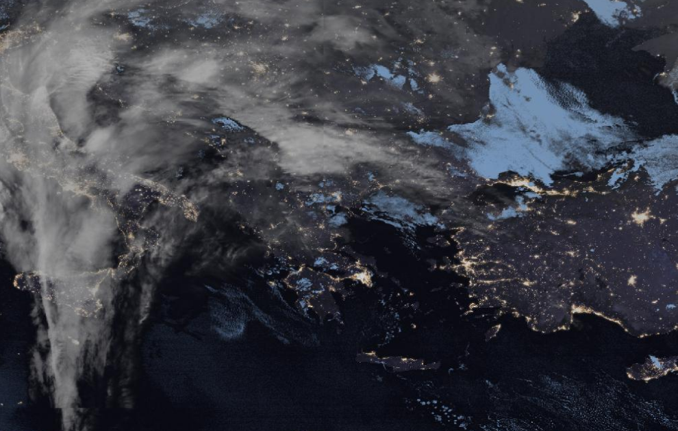 Τελευταία δορυφορική εικόνα νεφοκάλυψης