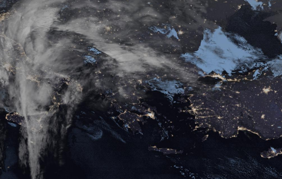 Τελευταία δορυφορική εικόνα νεφοκάλυψης