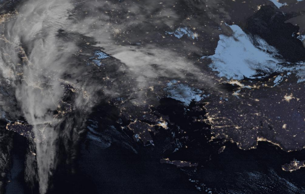 Τελευταία δορυφορική εικόνα νεφοκάλυψης