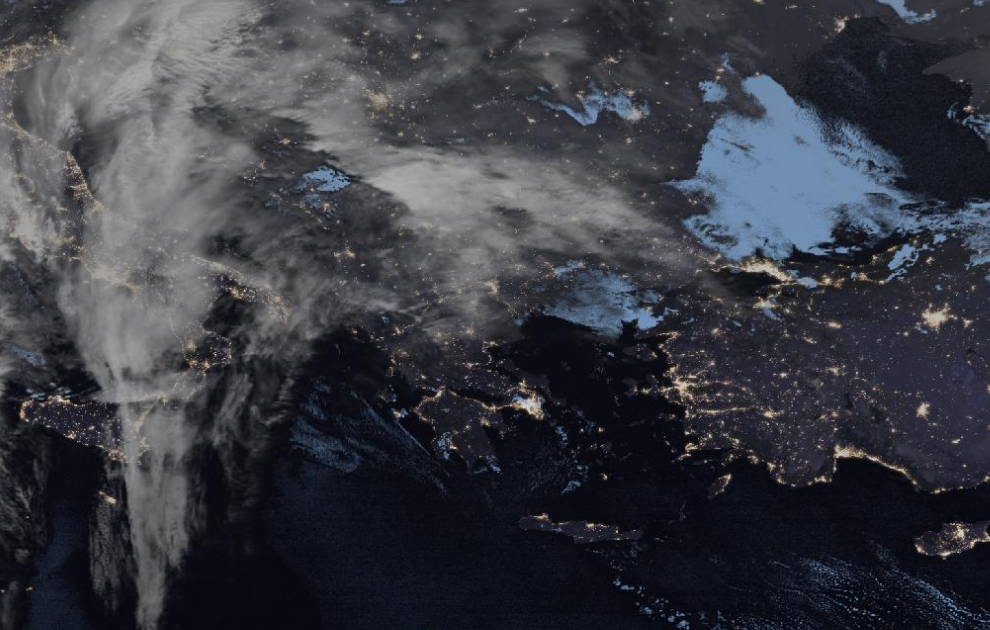 Τελευταία δορυφορική εικόνα νεφοκάλυψης