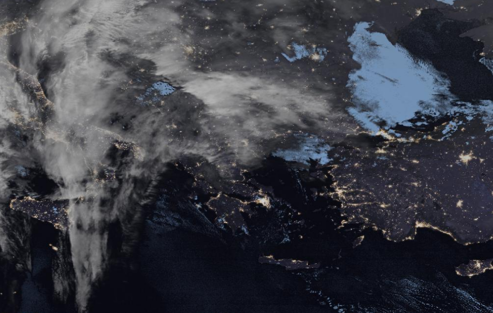 Τελευταία δορυφορική εικόνα νεφοκάλυψης