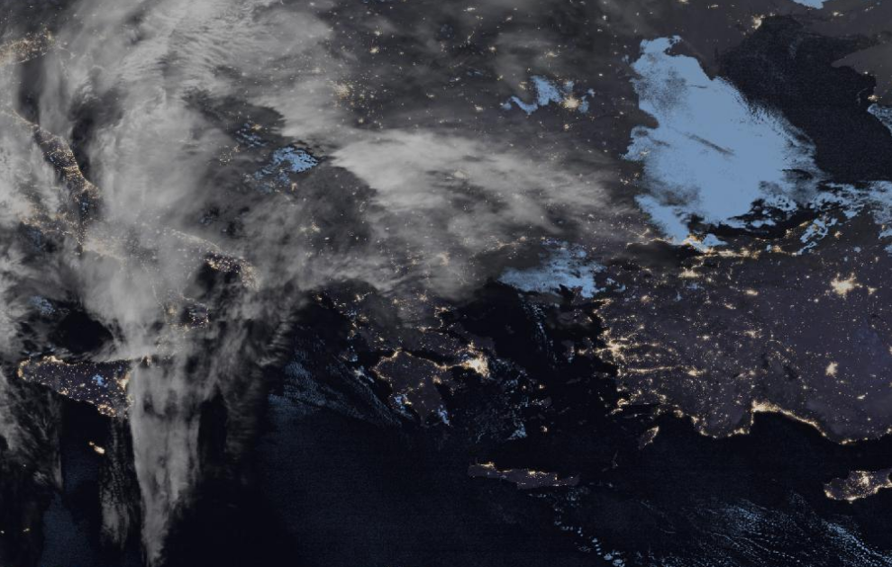 Τελευταία δορυφορική εικόνα νεφοκάλυψης