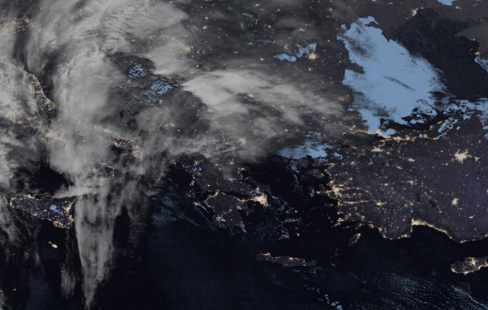 Τελευταία δορυφορική εικόνα νεφοκάλυψης