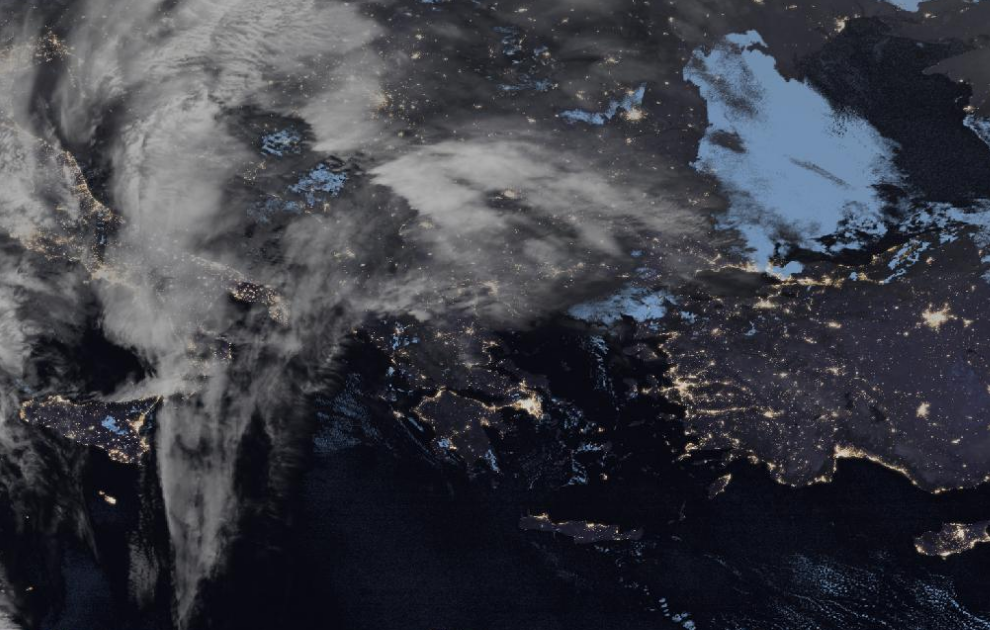 Τελευταία δορυφορική εικόνα νεφοκάλυψης