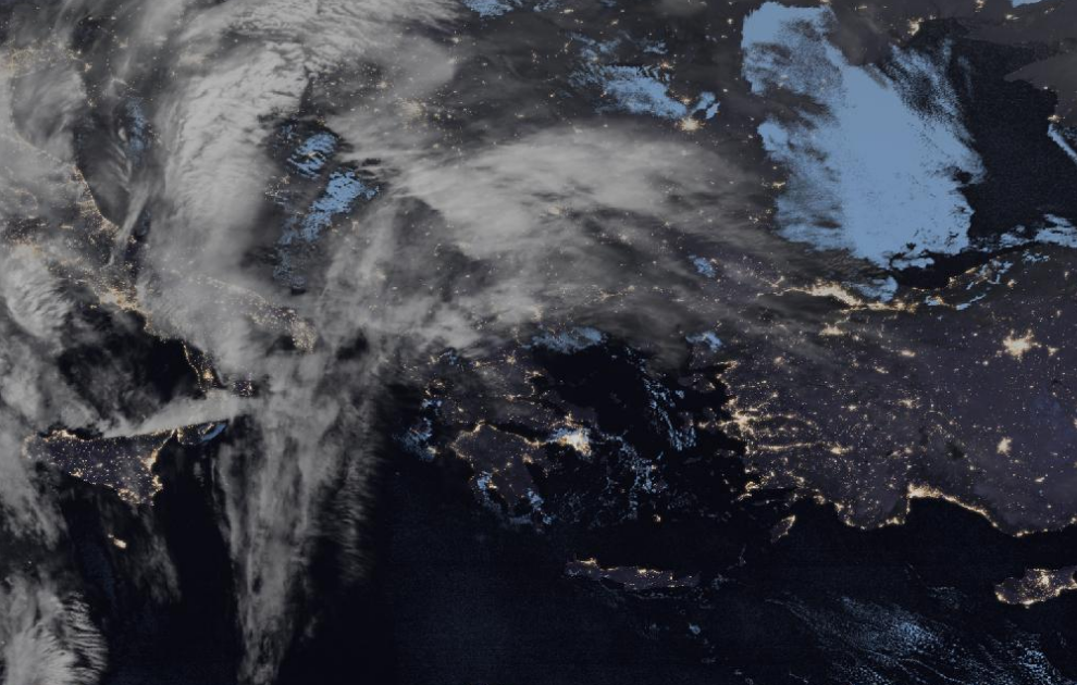 Τελευταία δορυφορική εικόνα νεφοκάλυψης