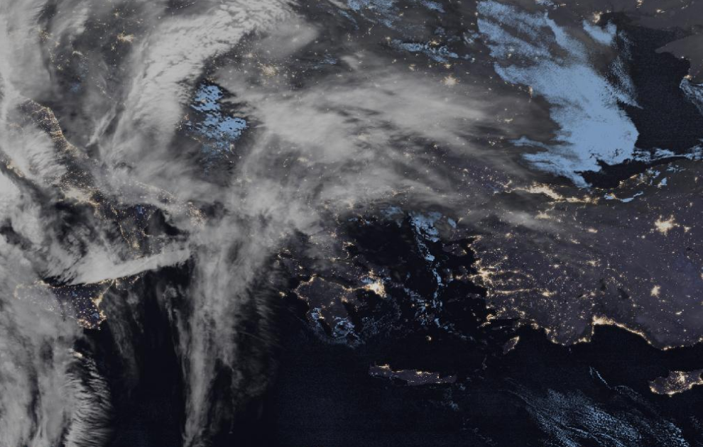 Τελευταία δορυφορική εικόνα νεφοκάλυψης