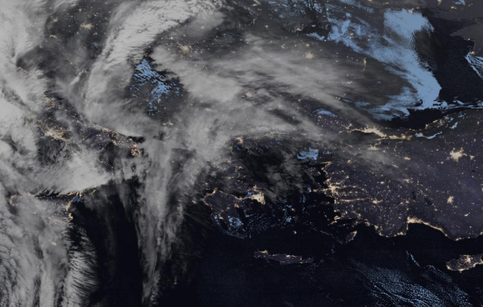 Τελευταία δορυφορική εικόνα νεφοκάλυψης