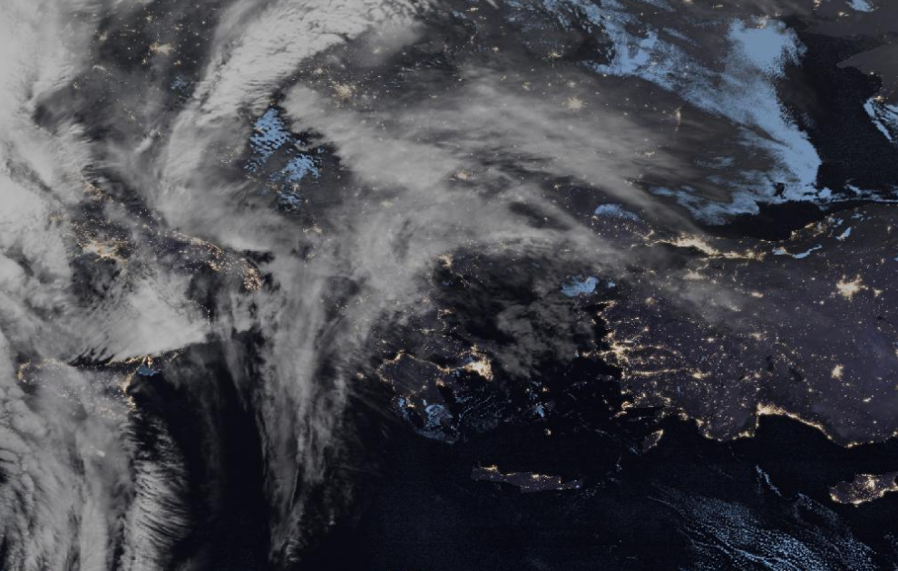 Τελευταία δορυφορική εικόνα νεφοκάλυψης