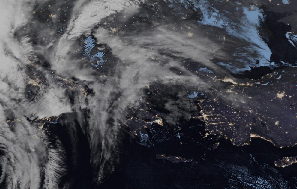 Τελευταία δορυφορική εικόνα νεφοκάλυψης