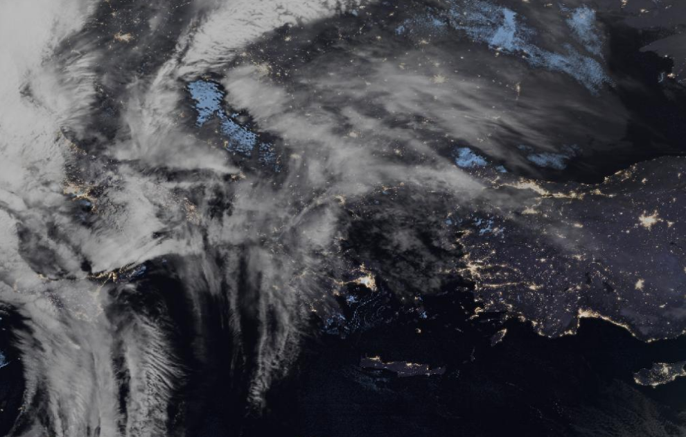 Τελευταία δορυφορική εικόνα νεφοκάλυψης