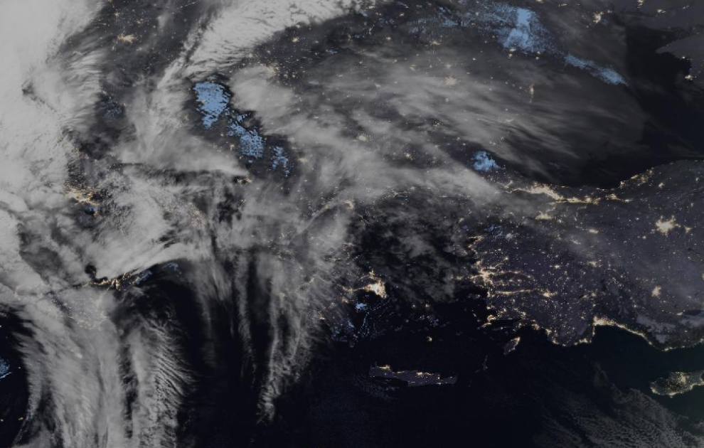 Τελευταία δορυφορική εικόνα νεφοκάλυψης