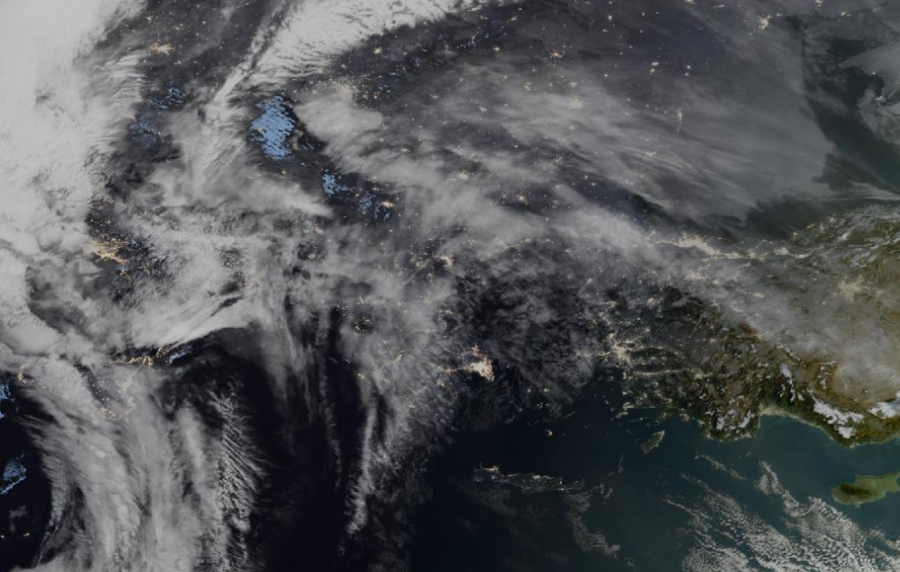 Τελευταία δορυφορική εικόνα νεφοκάλυψης