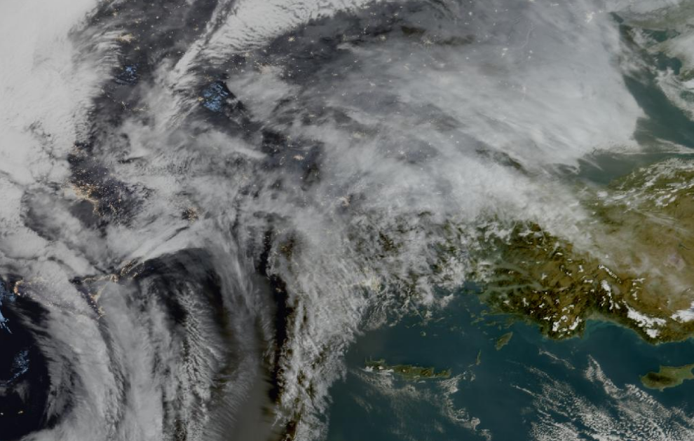 Τελευταία δορυφορική εικόνα νεφοκάλυψης