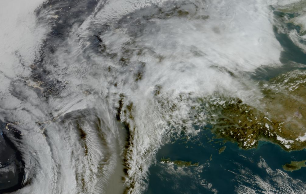 Τελευταία δορυφορική εικόνα νεφοκάλυψης