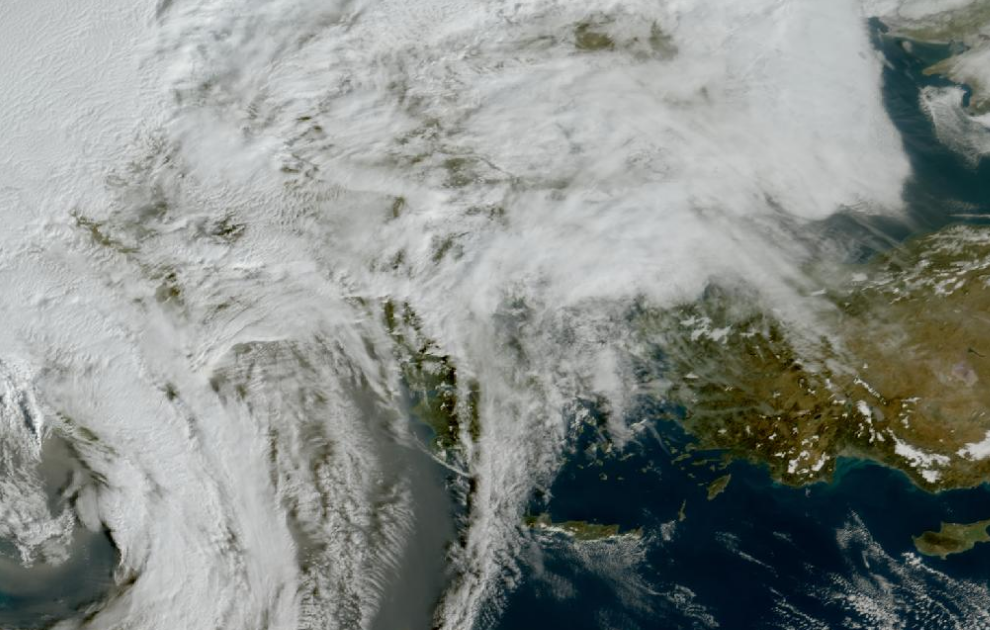 Τελευταία δορυφορική εικόνα νεφοκάλυψης