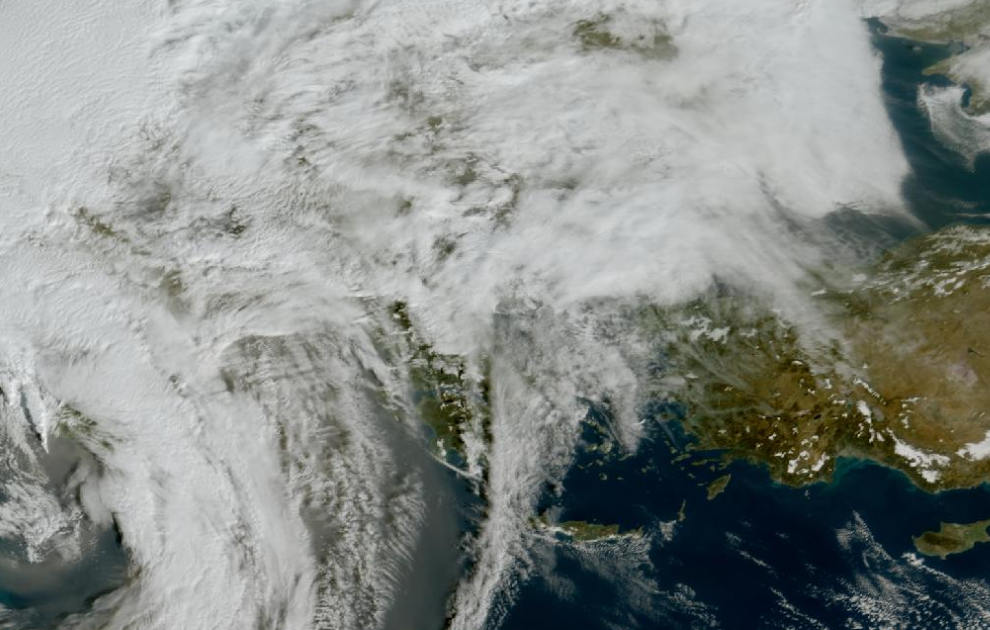 Τελευταία δορυφορική εικόνα νεφοκάλυψης