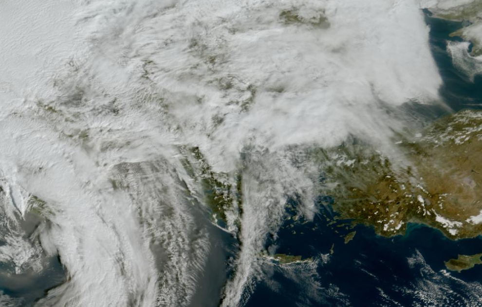 Τελευταία δορυφορική εικόνα νεφοκάλυψης