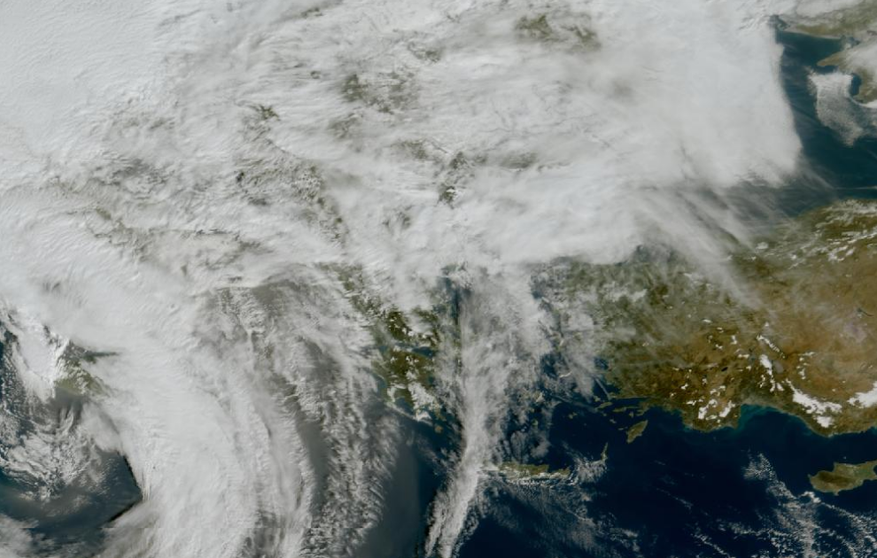 Τελευταία δορυφορική εικόνα νεφοκάλυψης