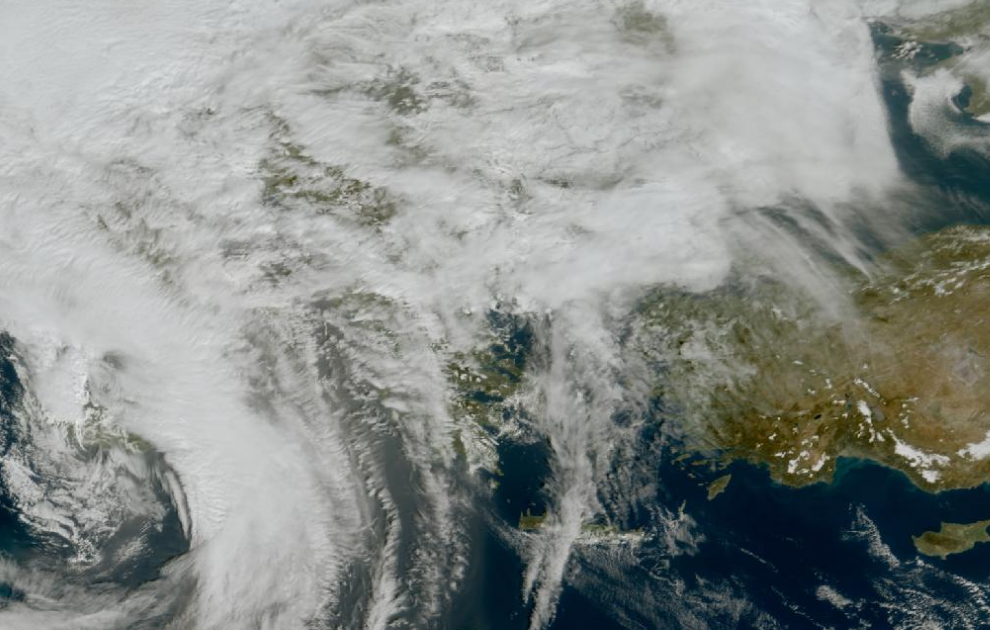 Τελευταία δορυφορική εικόνα νεφοκάλυψης