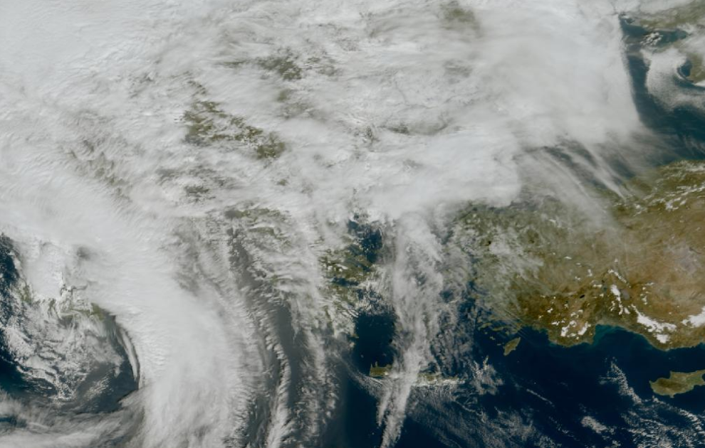 Τελευταία δορυφορική εικόνα νεφοκάλυψης