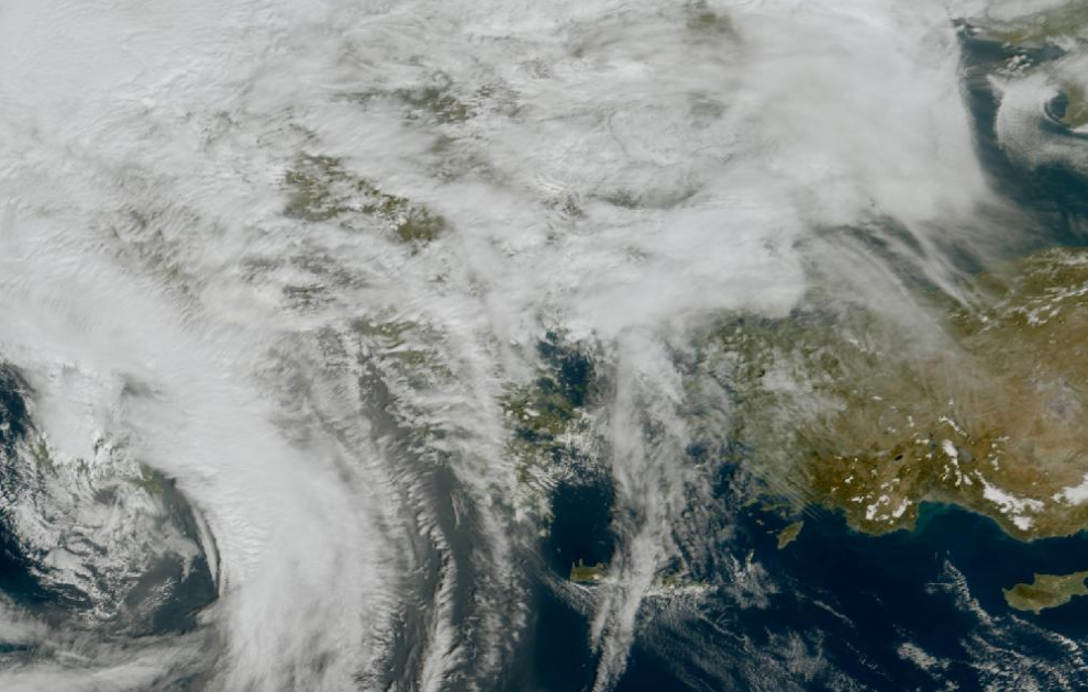 Τελευταία δορυφορική εικόνα νεφοκάλυψης