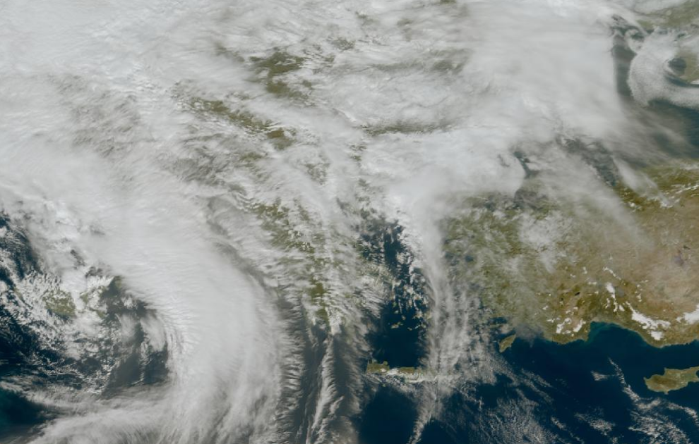 Τελευταία δορυφορική εικόνα νεφοκάλυψης