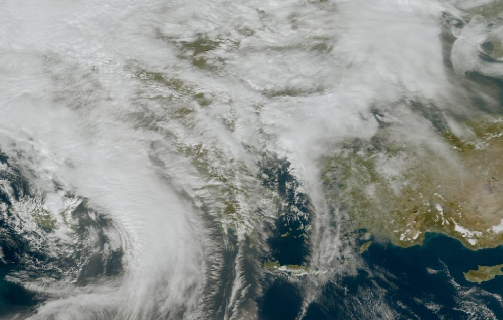 Τελευταία δορυφορική εικόνα νεφοκάλυψης