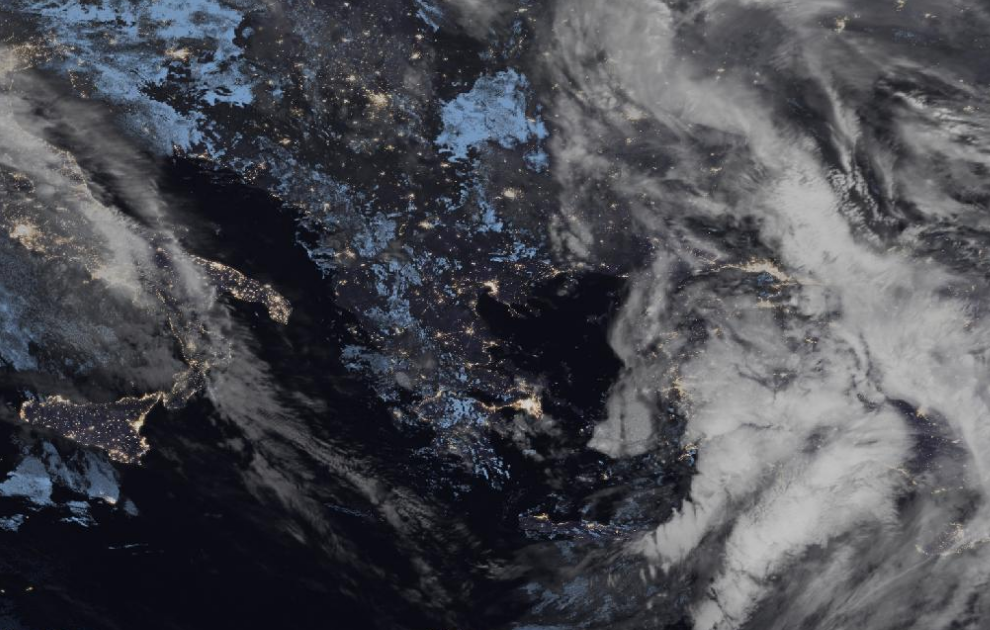 Τελευταία δορυφορική εικόνα νεφοκάλυψης