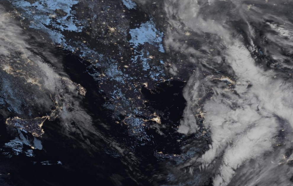 Τελευταία δορυφορική εικόνα νεφοκάλυψης