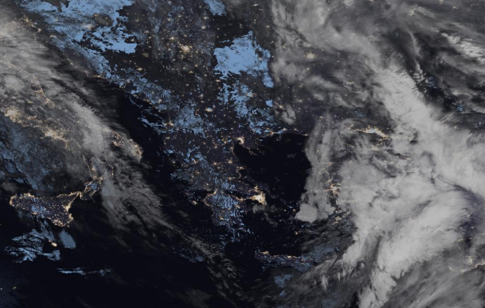 Τελευταία δορυφορική εικόνα νεφοκάλυψης