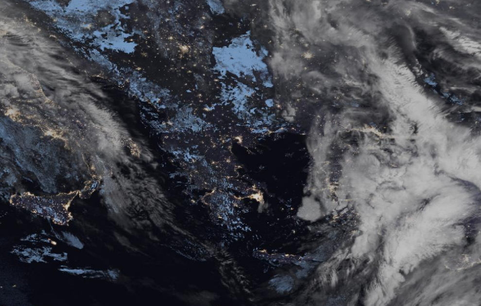 Τελευταία δορυφορική εικόνα νεφοκάλυψης