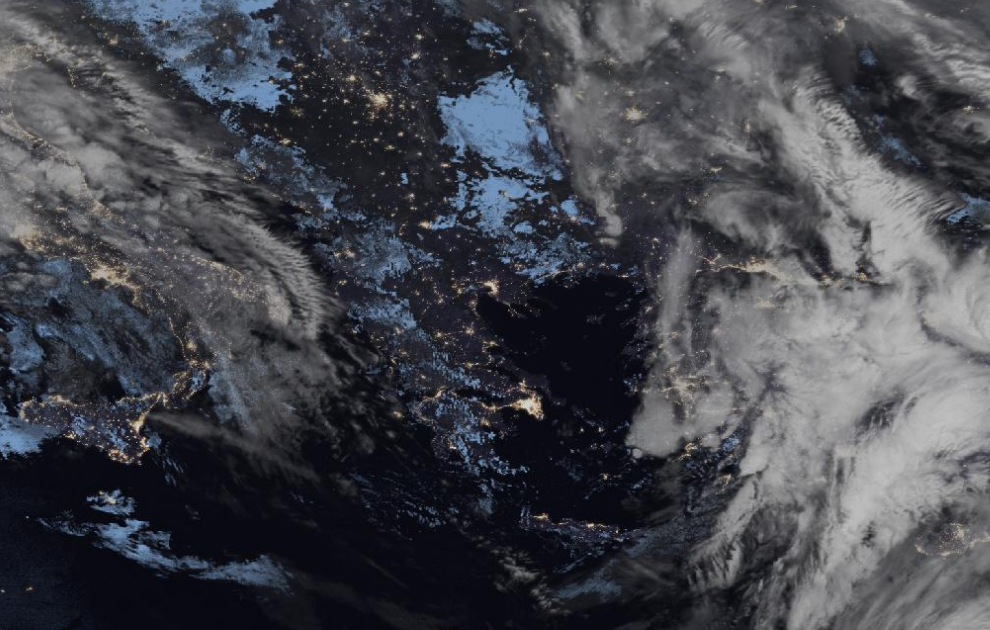 Τελευταία δορυφορική εικόνα νεφοκάλυψης